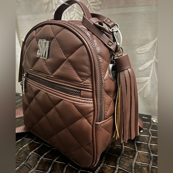 Steve Madden Logo Quilted Mini Backpack - Picture 3 of 6